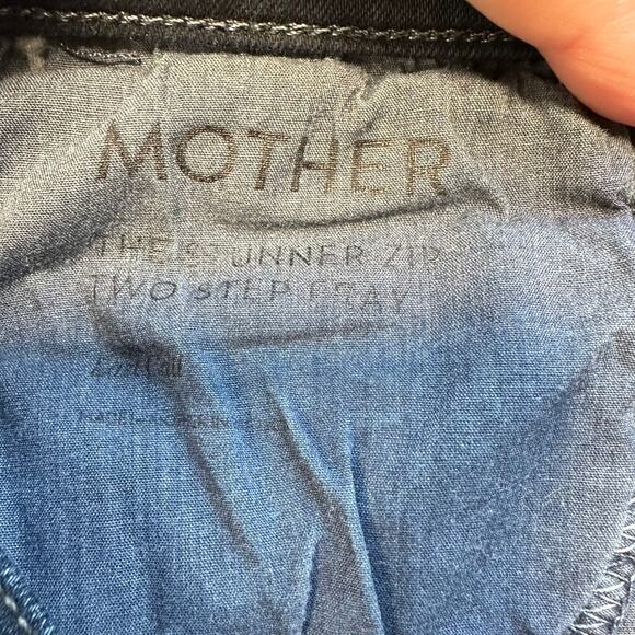 Mother The Stunner Zip Two Step Fray Jean Last Call Dark 25 Skinny - Picture 11 of 16